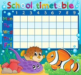 Image showing School timetable theme image 6