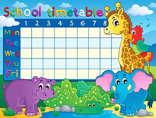 Image showing School timetable theme image 7