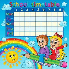 Image showing School timetable thematic image 2