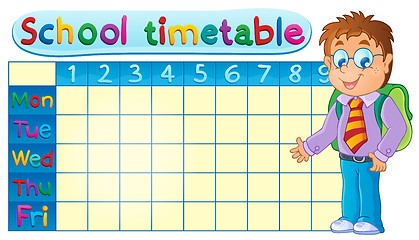 Image showing School timetable theme image 1