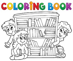 Image showing Coloring book pupil theme 2