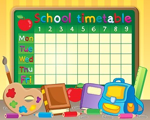 Image showing School timetable theme image 3