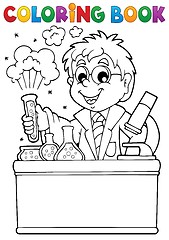Image showing Coloring book school subject 1