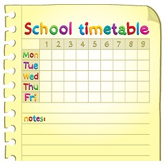 Image showing School timetable topic image 4