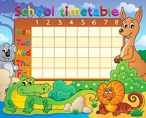 Image showing School timetable theme image 8