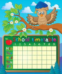 Image showing School timetable theme image 5