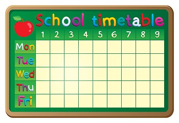 Image showing School timetable theme image 2