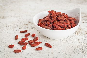 Image showing goji berries in bowl