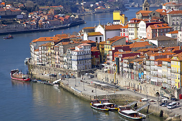 Image showing Portugal. Porto city. View of Douro river embankment 