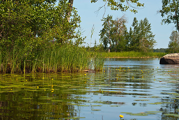 Image showing Landscape on a lake.