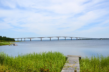 Image showing View at Oland bridge, Sweden