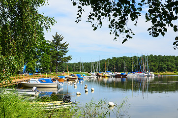 Image showing Small boat harbour