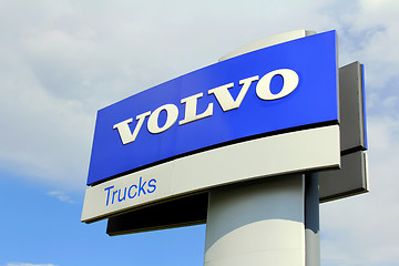 Image showing Volvo Trucks Sign against Sky