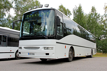 Image showing White Bus Close up