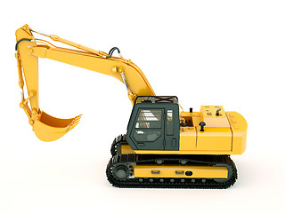 Image showing Excavator isolated with light shadow