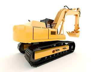 Image showing Excavator isolated with light shadow