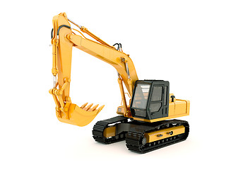 Image showing Excavator isolated with light shadow