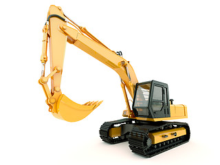 Image showing Excavator isolated with light shadow