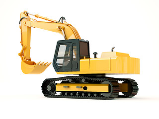 Image showing Excavator isolated with light shadow