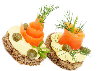 Image showing Smoked Salmon Snacks