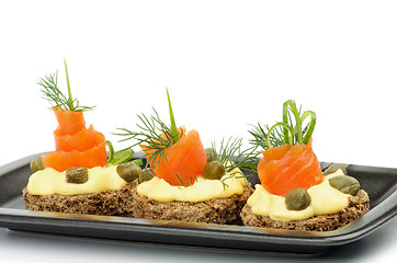 Image showing Smoked Salmon Snacks