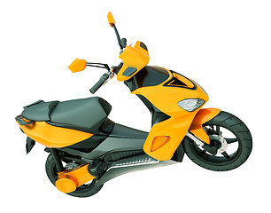 Image showing Modern scooter isolated