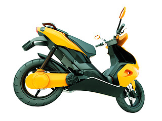 Image showing Modern scooter isolated