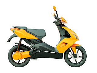 Image showing Modern scooter isolated