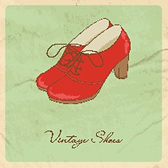 Image showing Red shoes on grunge background.