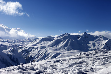 Image showing Snow mountains in nice day