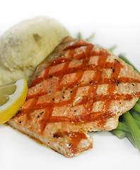 Image showing Salmon With Mashed Potatoes