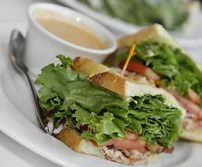 Image showing Turkey Sandwich Lunch