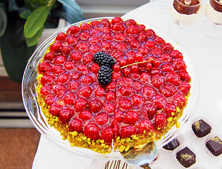 Image showing Raspberry cake