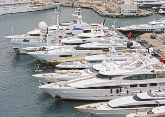 Image showing Luxury yachts