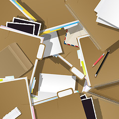 Image showing Folders pile collage