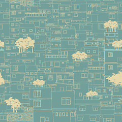 Image showing Seamless city pattern sketch