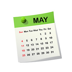 Image showing 2014 calendar for May.