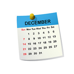 Image showing 2014 calendar for December.