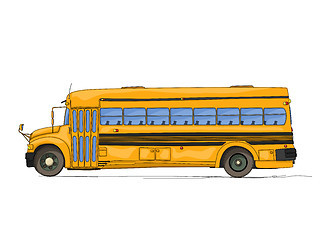 Image showing School bus cartoon