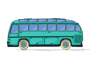 Image showing Vintage bus cartoon