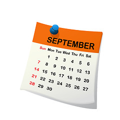 Image showing 2014 calendar for September.