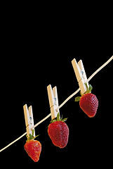 Image showing strawberry's on black