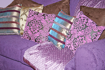 Image showing Purple pillows