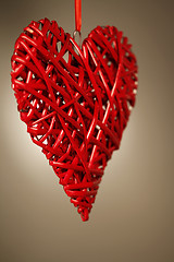 Image showing Hand made red heart