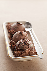 Image showing Chocolate ice cream