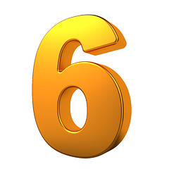 Image showing Gold 3D Number.