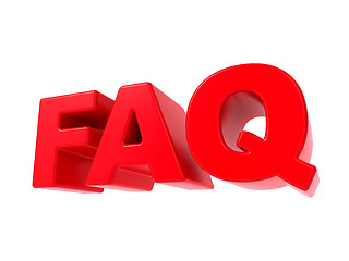 Image showing FAQ - Red 3D Text.