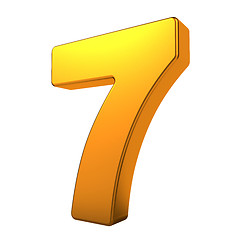 Image showing Gold 3D Number.