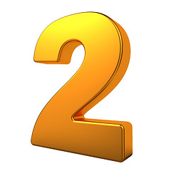 Image showing Gold 3D Number.