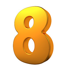 Image showing Gold 3D Number.